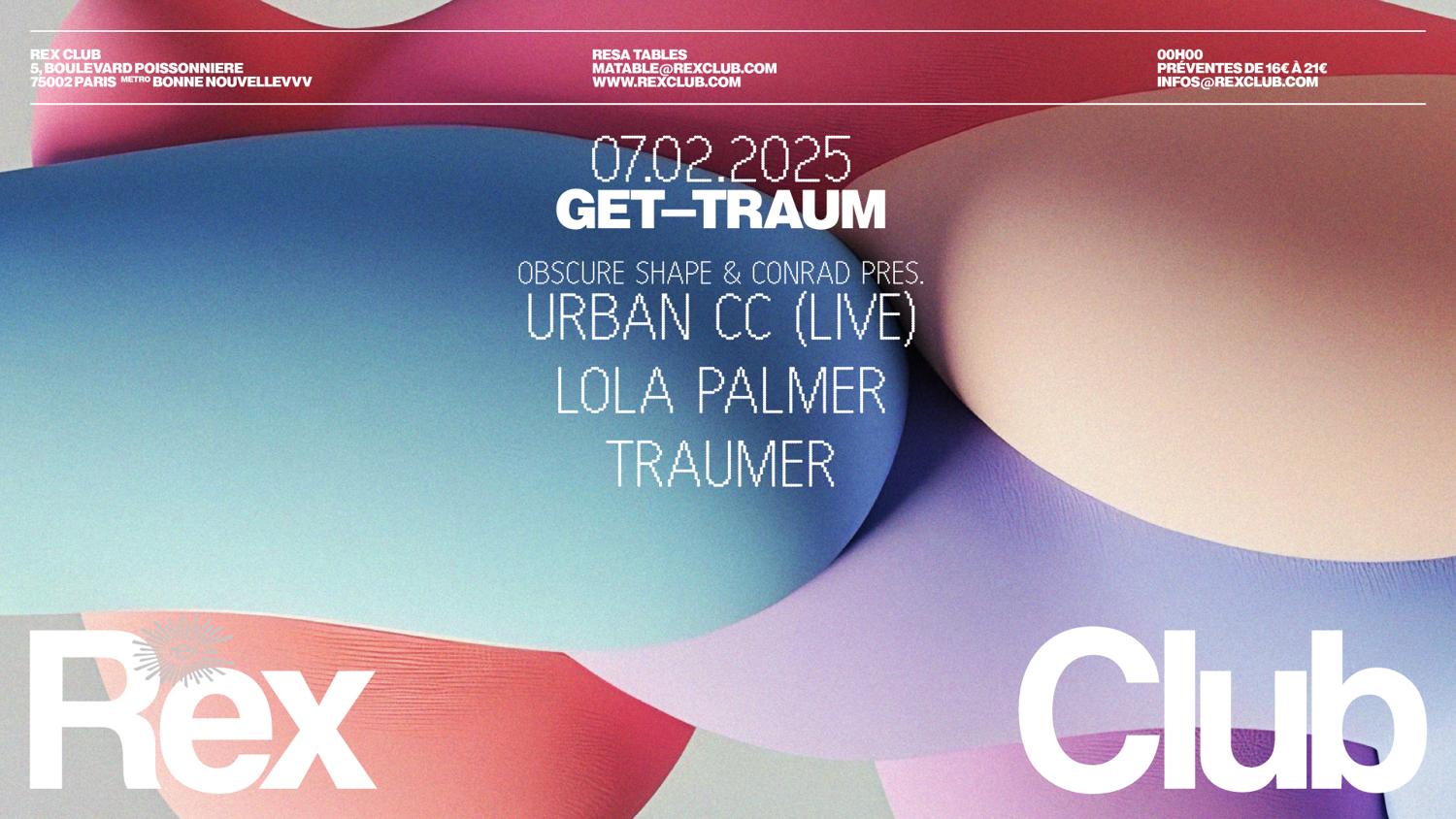 Get—Traum: Obscure Shape & Conrad Present Urban Cc (Live), Traumer