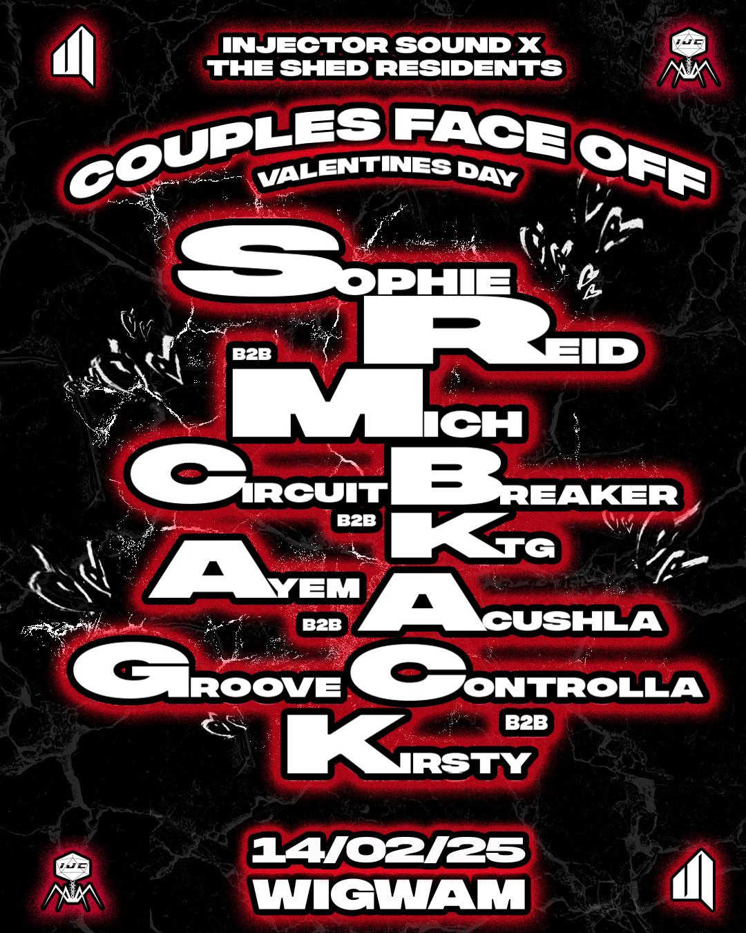 The Shed Residents X Injector Sound Presents: Couples Face Off