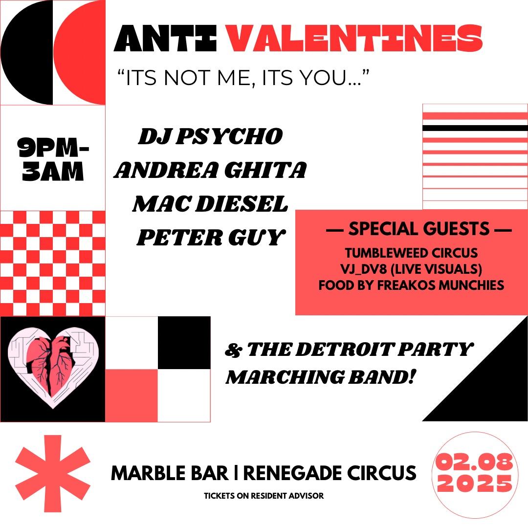 Marble Bar & Renegade Circus Pres. Anti-Valentines