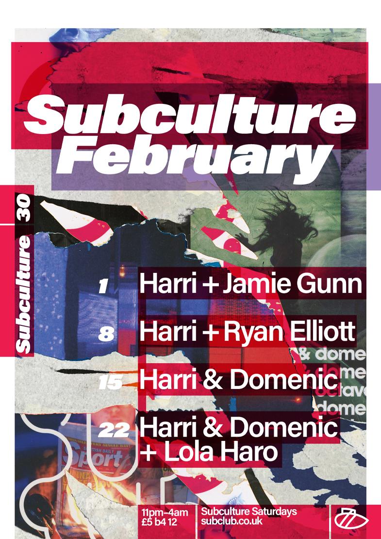 Subculture With Harri + Jamie Gunn (£5 Entry B4 12)