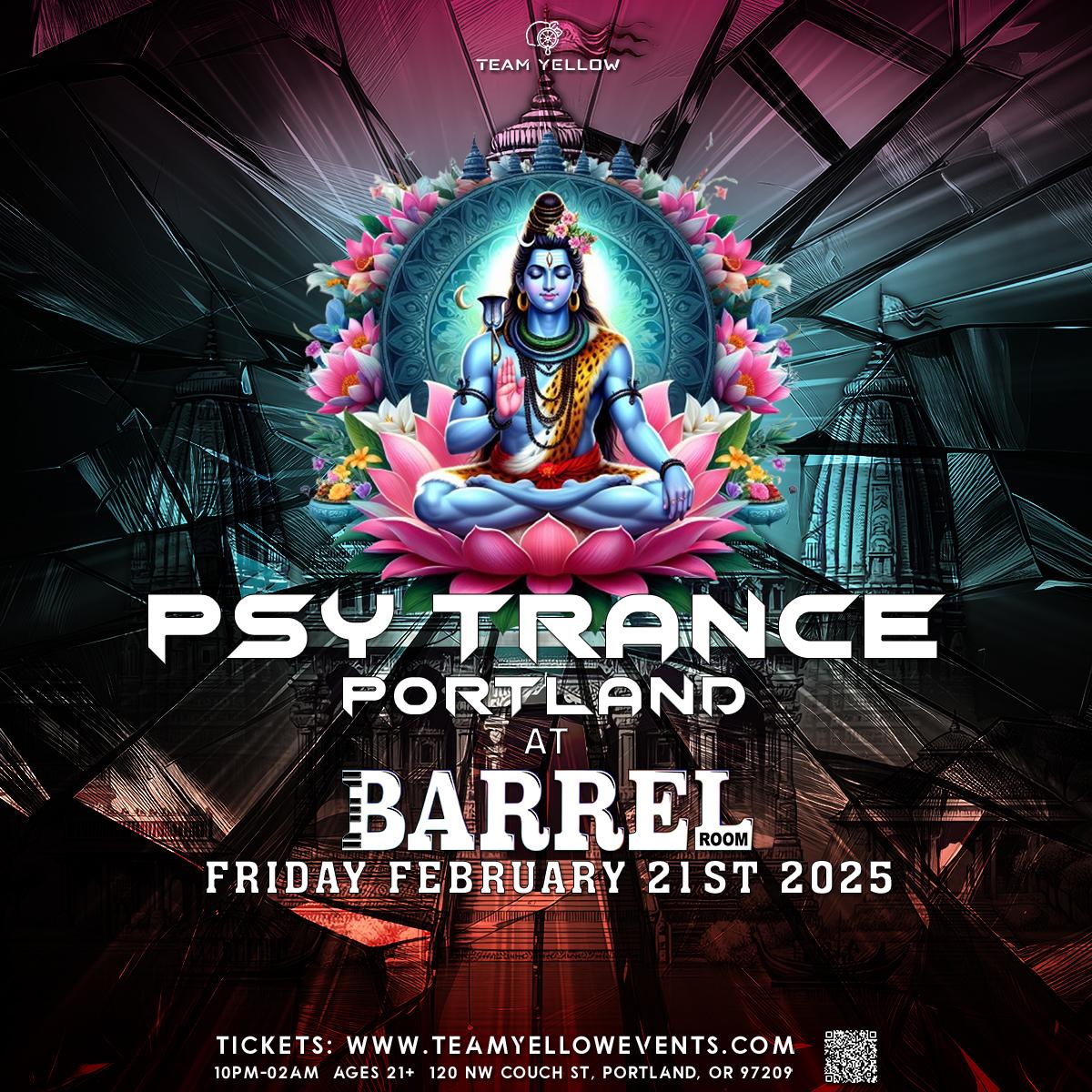 Team Yellow: Psytrance Portland At Barrel Room [Former Whiskey Bar]