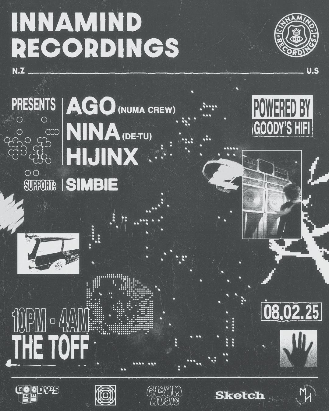 Innamind Recordings Label Tour: Nina (Uk), Ago (It) & Hijinix (Uk) On Goody'S Hifi