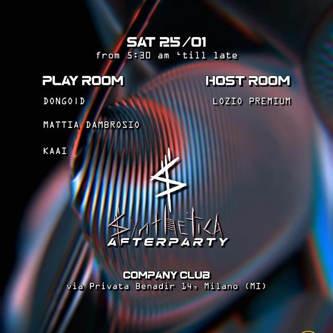 Synthetica • Saturday Mornings At Company W/Kaai, Mattia Dambrosio, Dongo|D