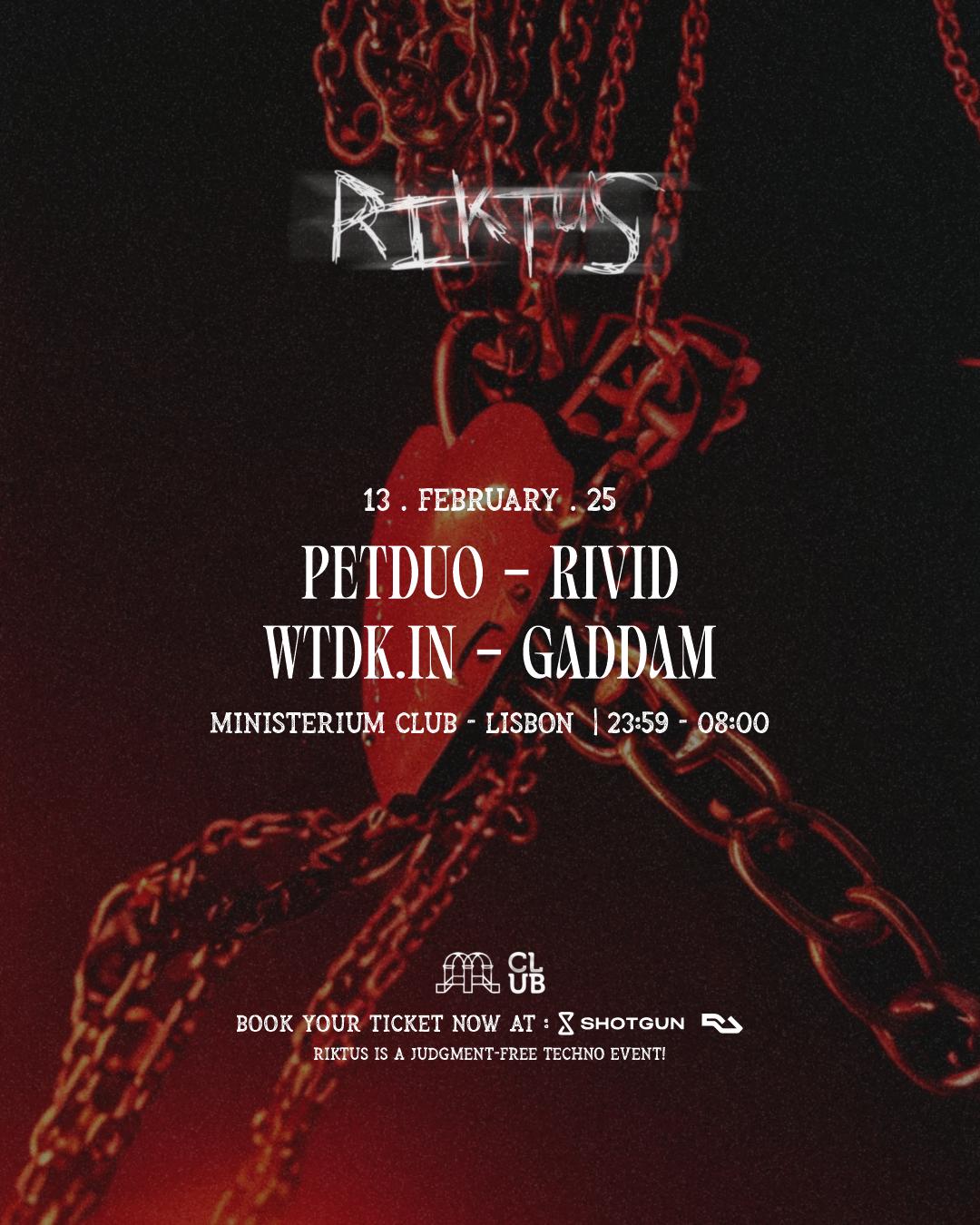 Riktus Valentine'S With Petduo (Br), Rivid (Cz), Gaddam And Wtdk.In