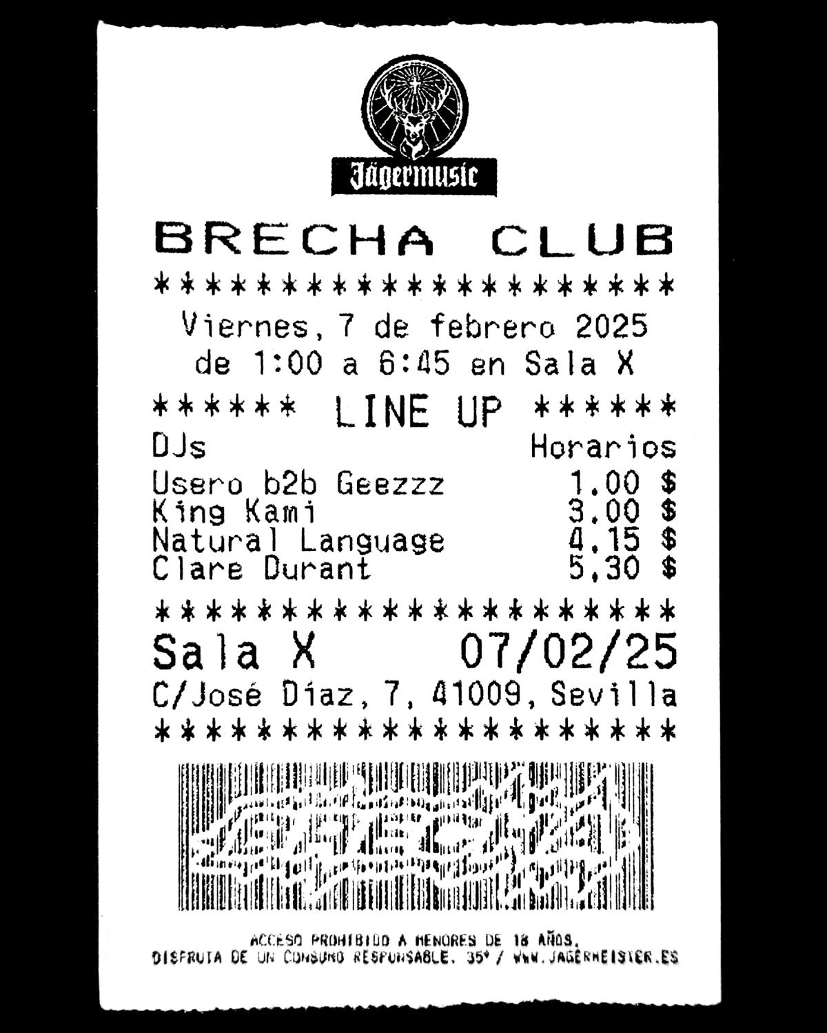 Brecha Club ✱ Natural Language ✱ King Kami ✱ Clare Durant ✱ Usero ✱ Geezzz