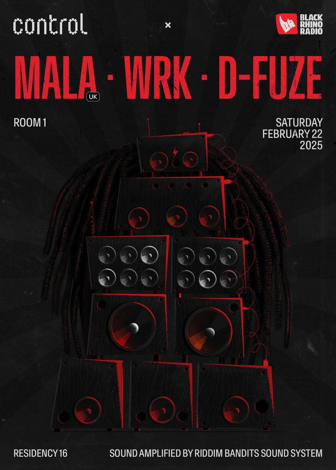 Ctrl X Black Rhino Residency: Mala, Wrk, D-Fuze