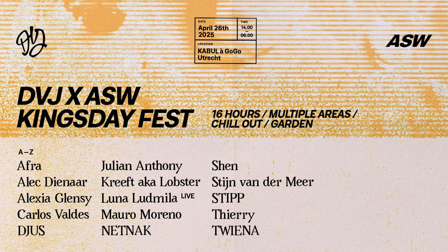 Dvj X Asw: Kingsday Fest