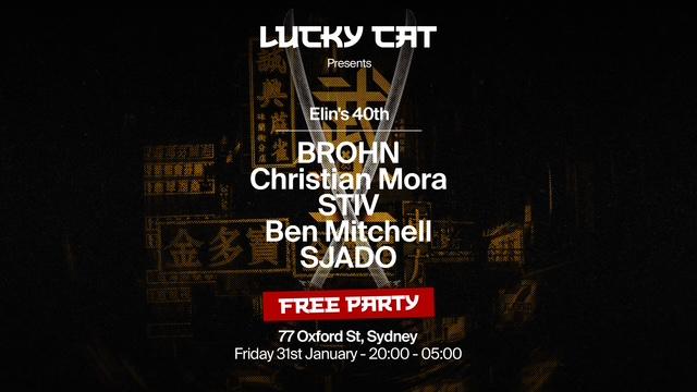 Lucky Cat- Free Party- Brohn +Mora + Stiv + Mitchel + Sjado