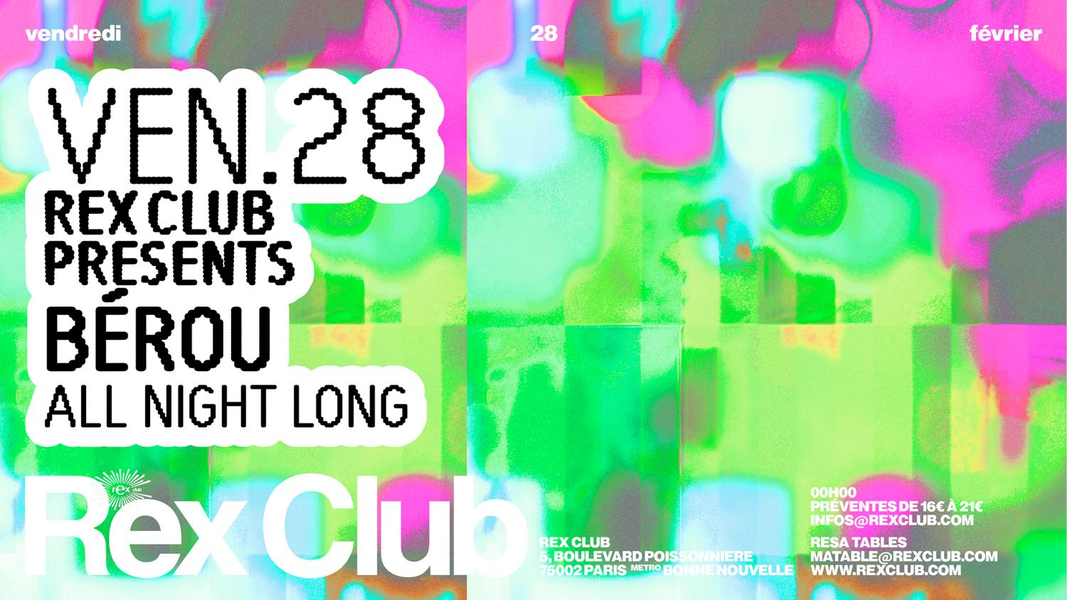 Rex Club Presents: Bérou All Night Long