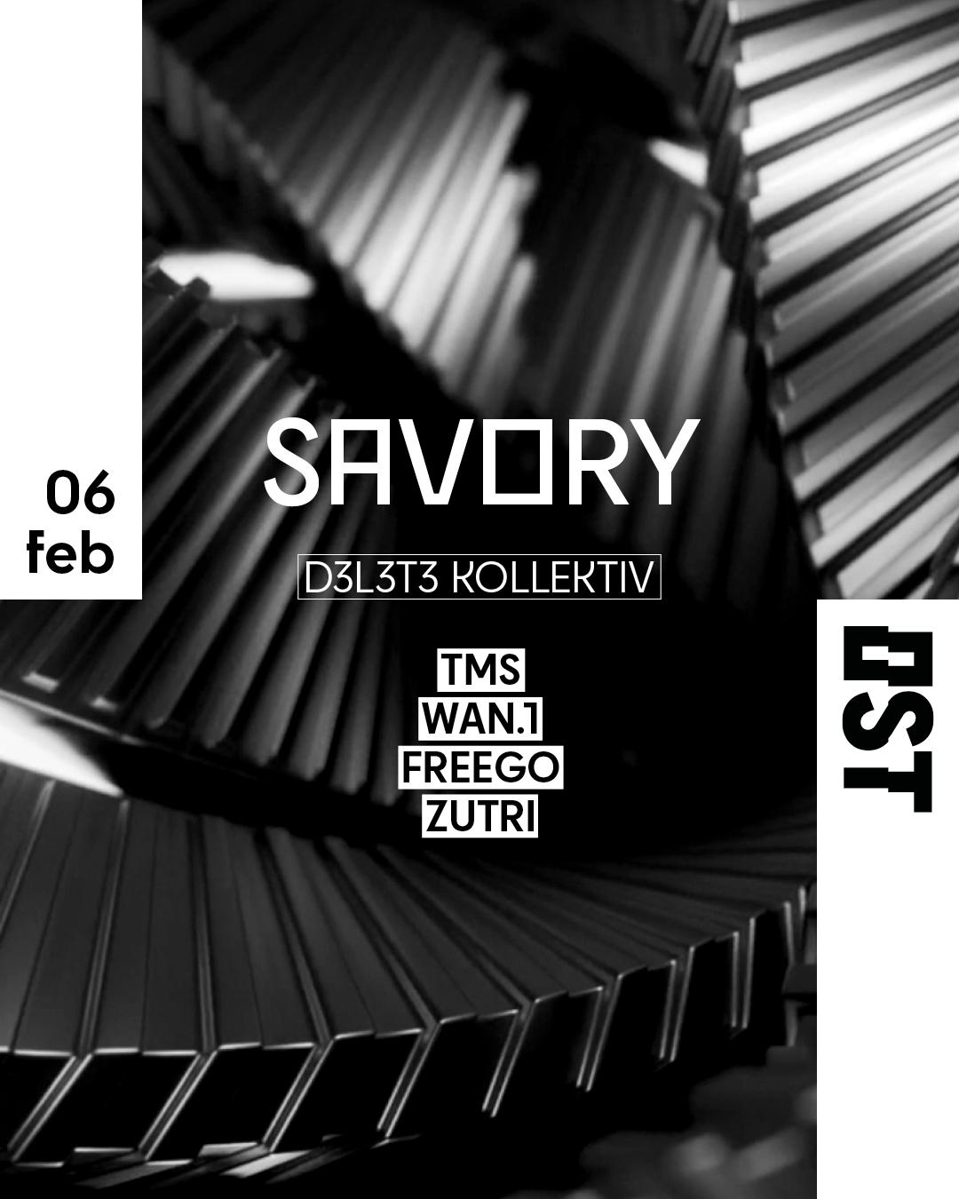 (5€) Savory - Techno Every Thursday