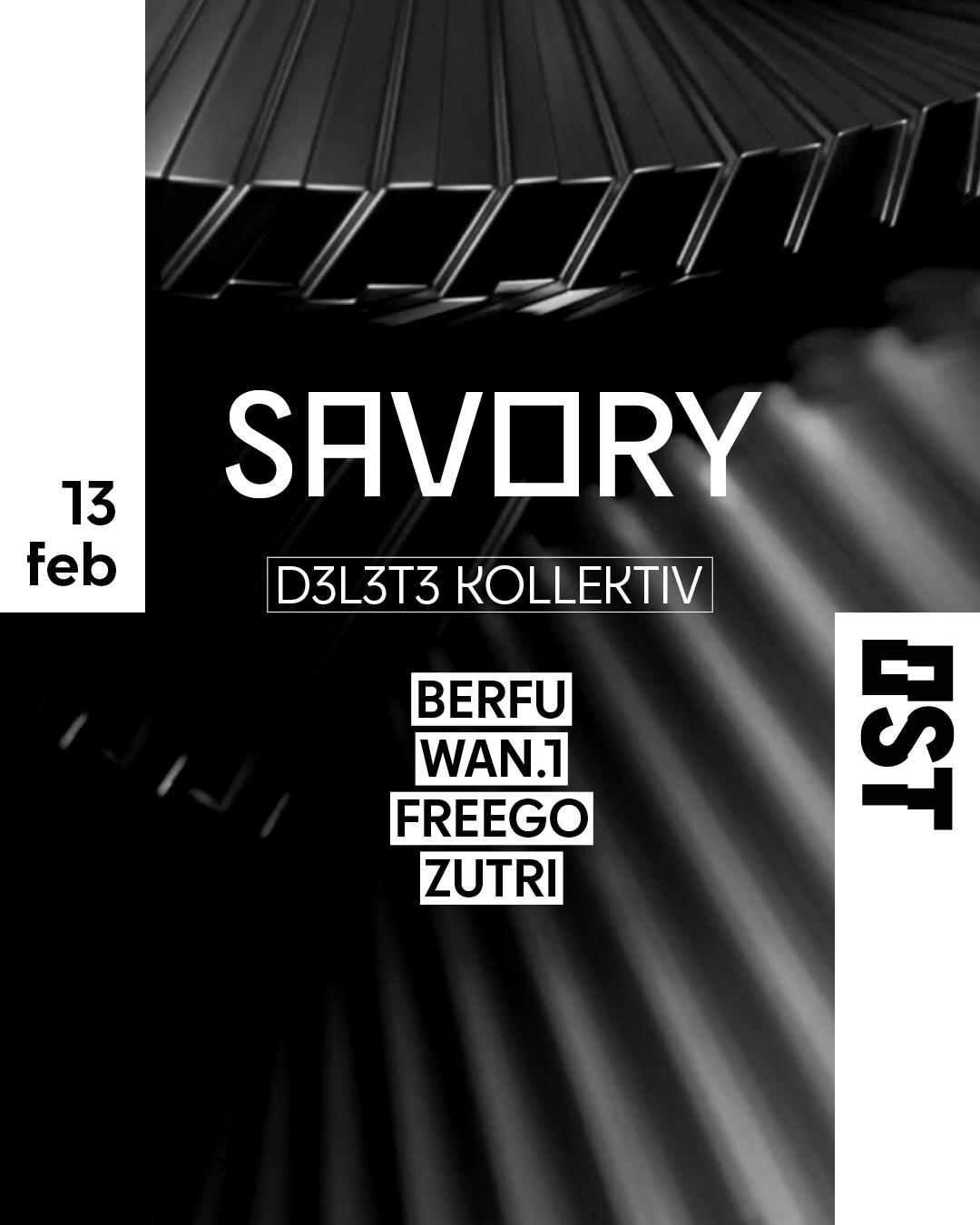 (5€) Savory - Techno Every Thursday