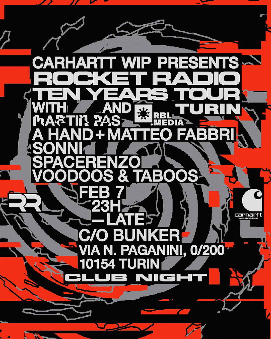 Carhartt Wip Pres. Rr 10 Years Anniversary Tour With Martin Pas & Rbl - Night-Time