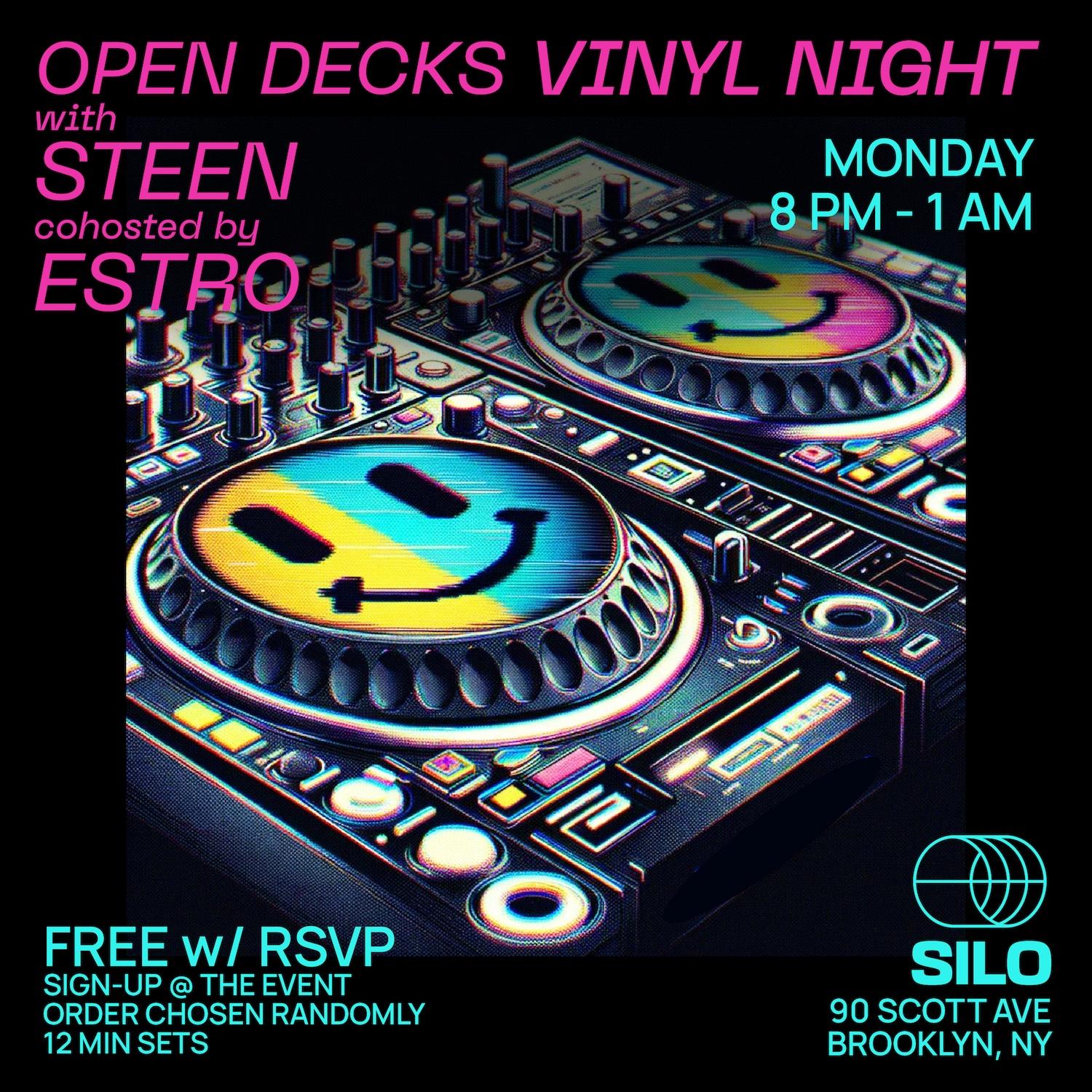 Open Decks W/ Steen And Estro: Vinyl Night