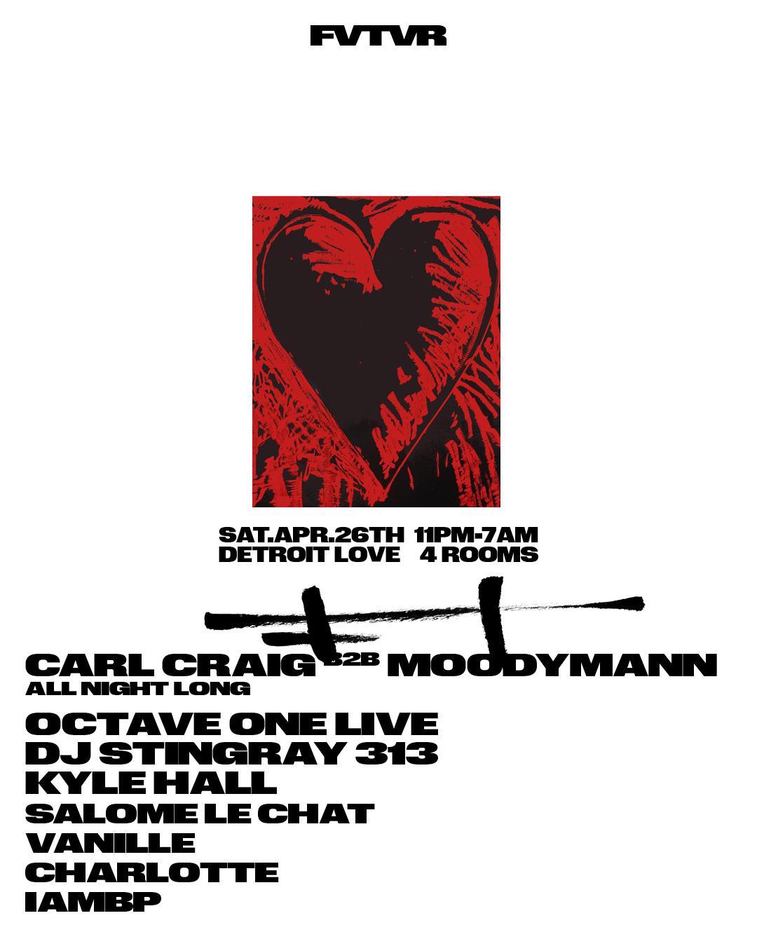 Detroit Love: Carl Craig B2B Moodymann  & Guests