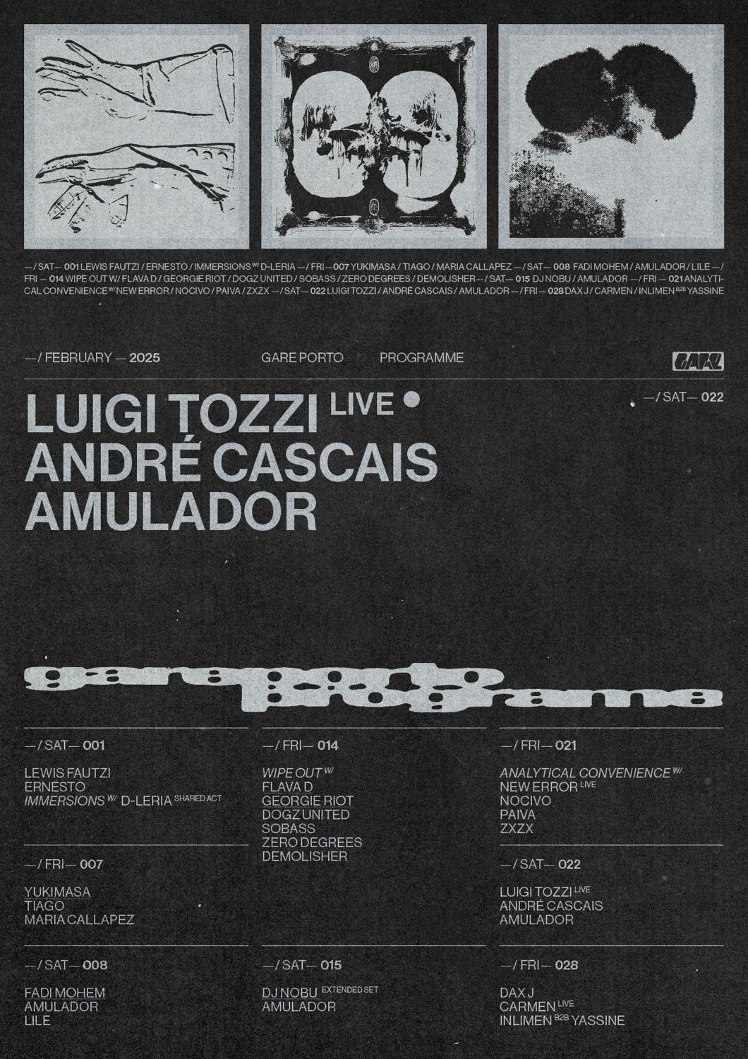 Luigi Tozzi [Live] + André Cascais + Amulador