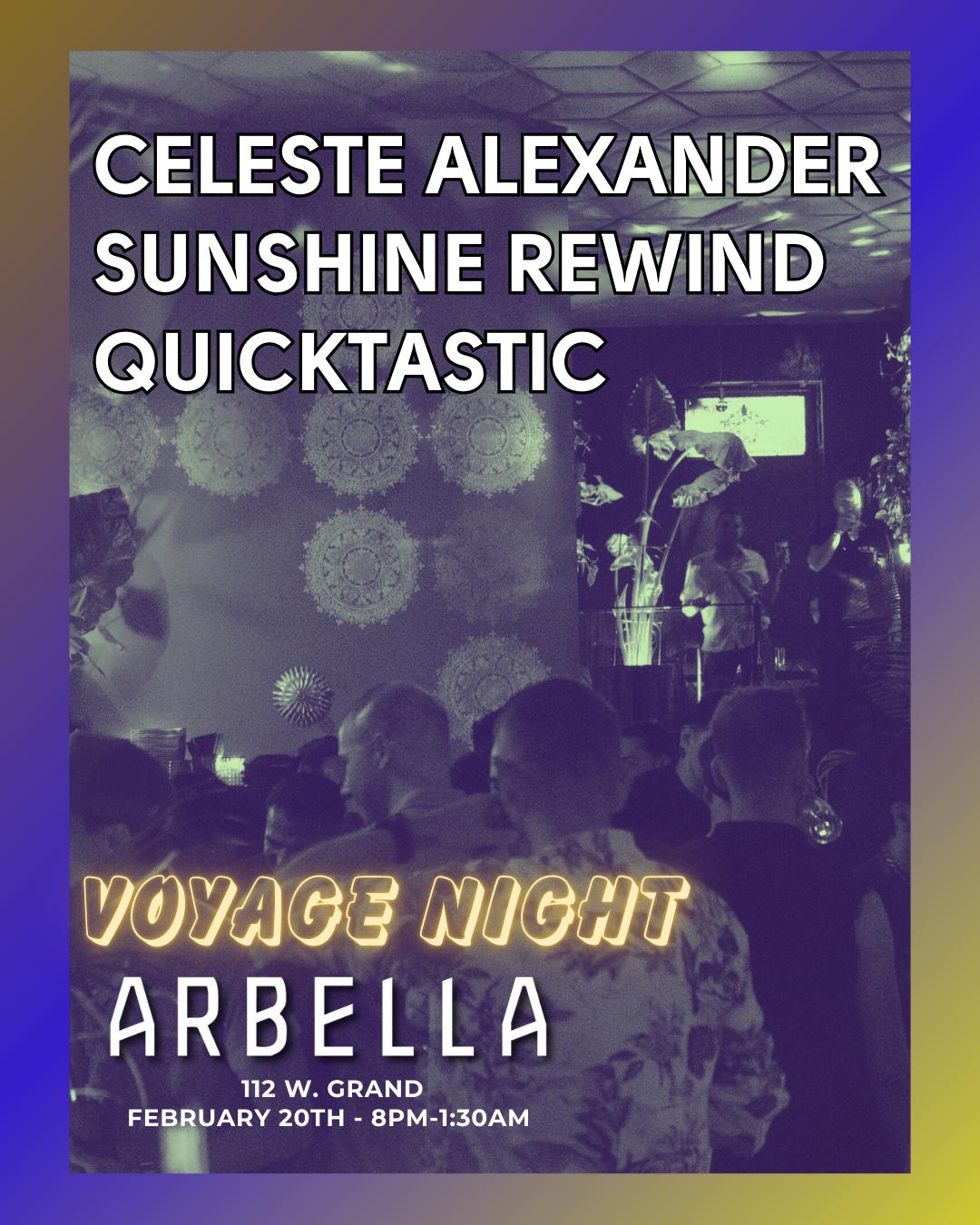 Voyage Night With Celeste Alexander And Sunshine Rewind