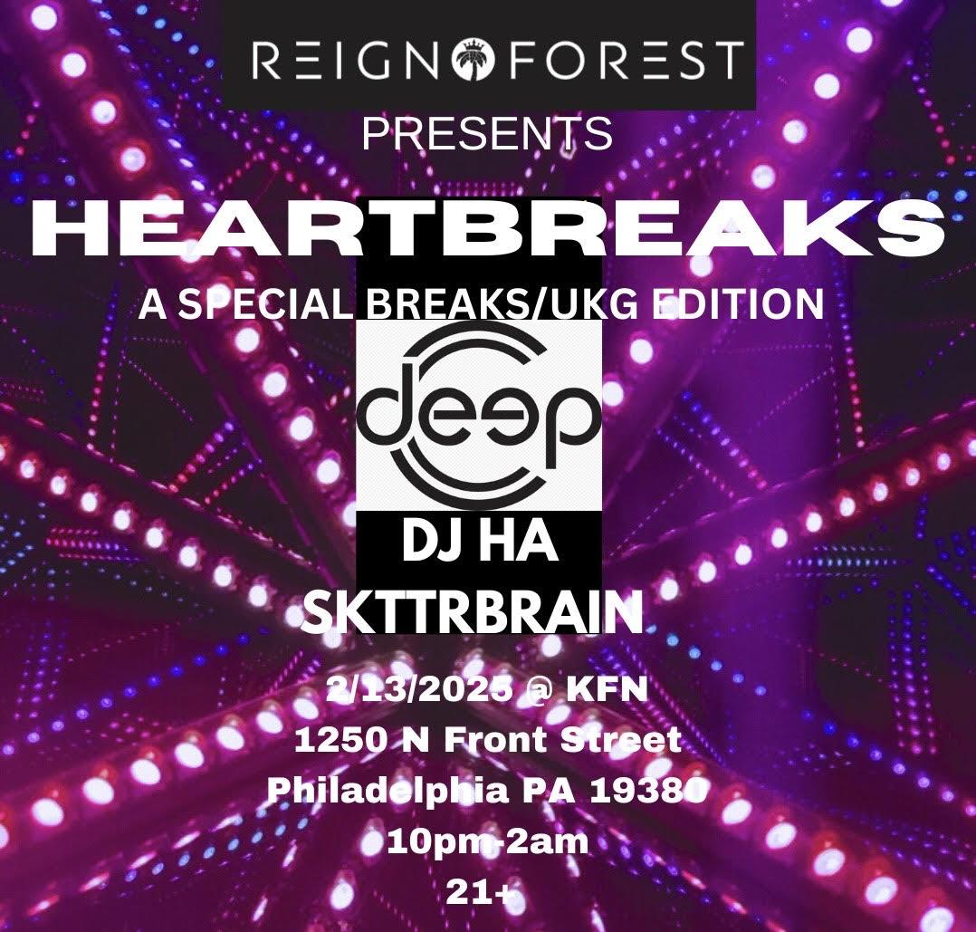 Reignforest Presents: Heartbreaks W/ Dj Ha And Skttrbrain