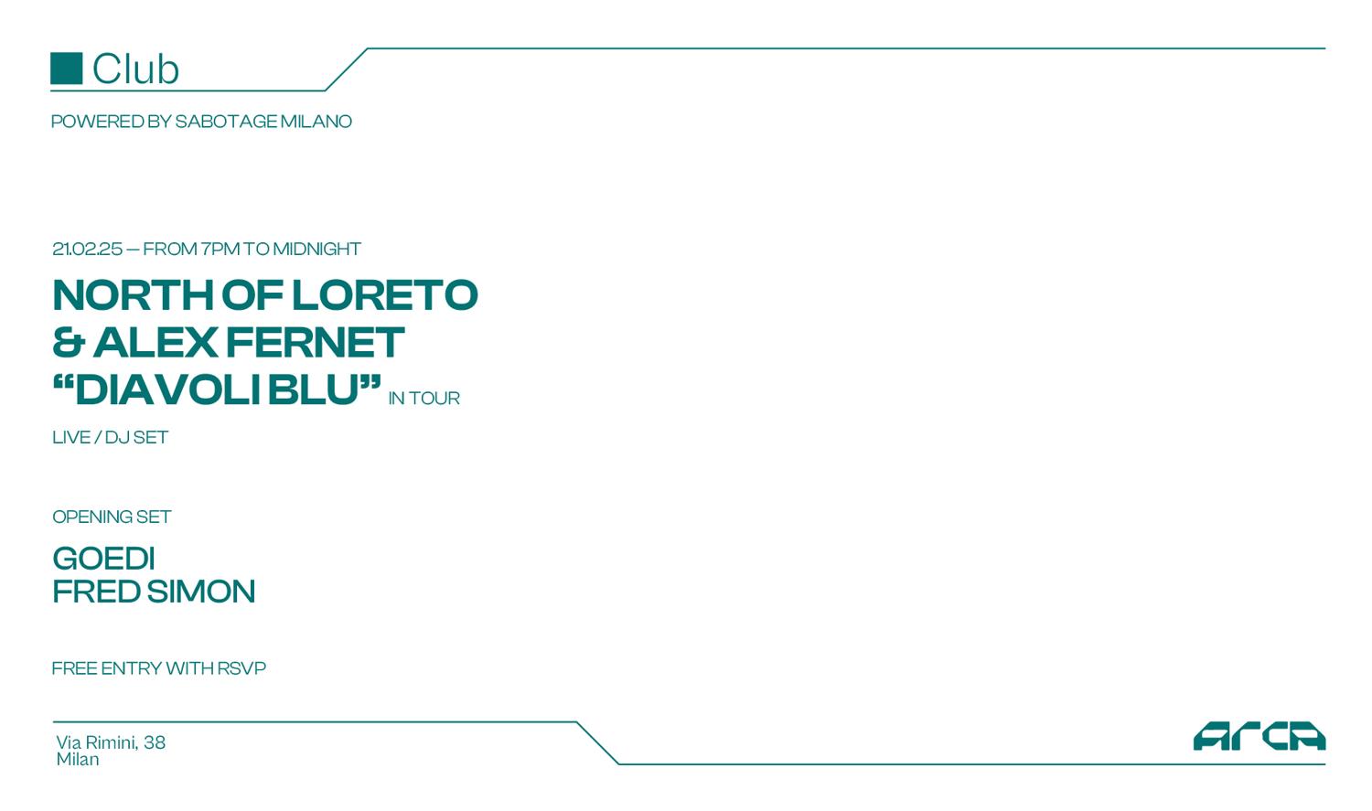 North Of Loreto & Alex Fernet: Diavoli Blu In Tour (Live/Dj Set)