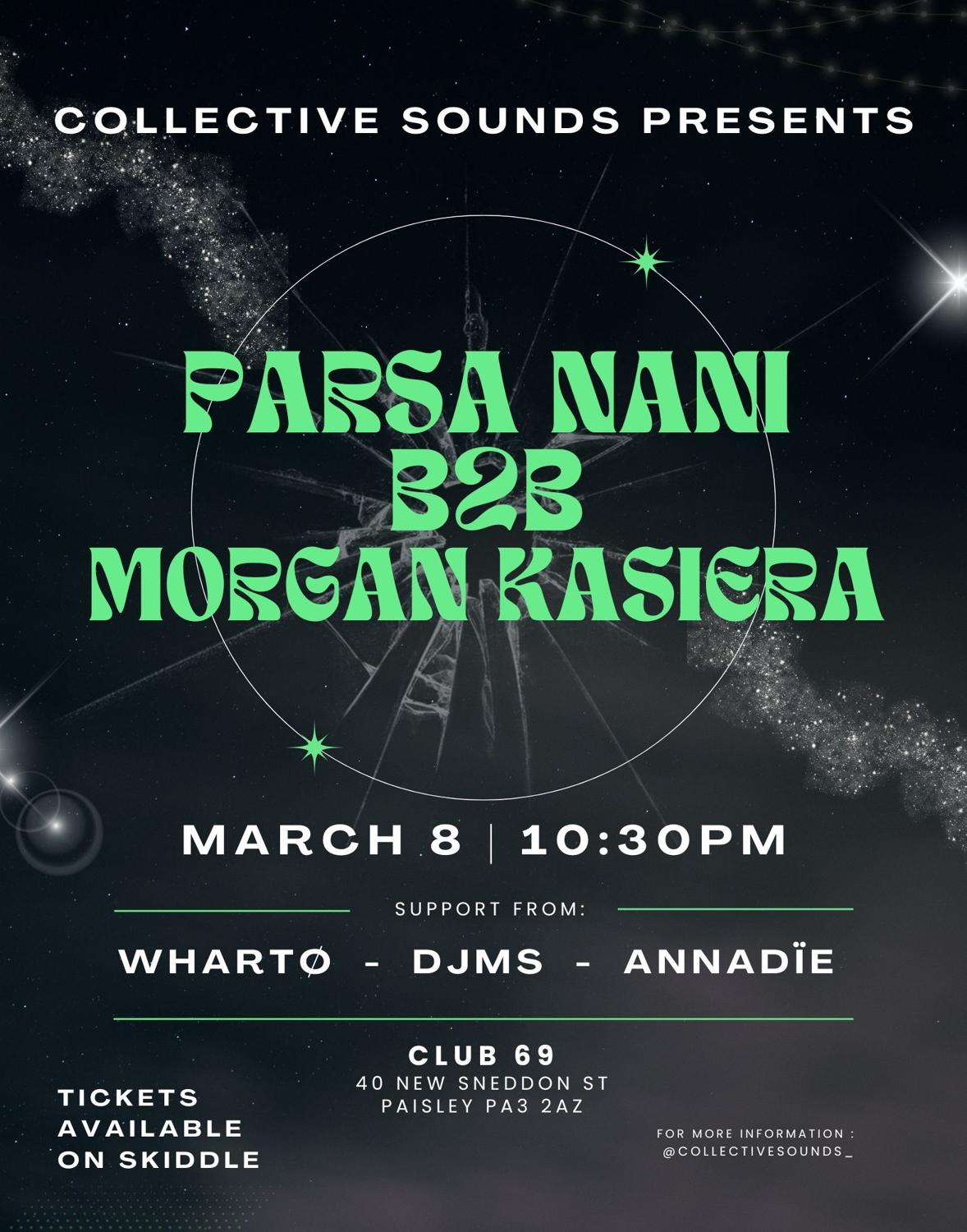 Collective Sounds Presents: Parsa Nani B2B Morgan Kasiera