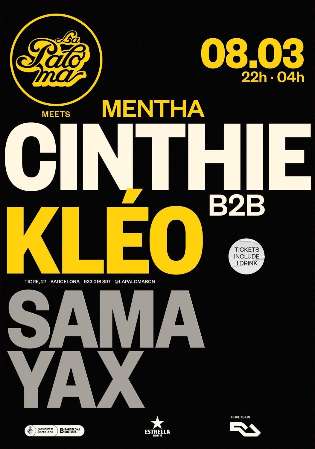 La Paloma Presents: Cinthie + Kléo + Sama Yax