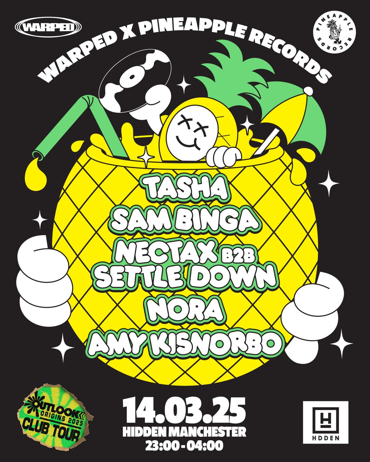 Warped X Pineapple Records: Tasha, Sam Binga, Nectax + More