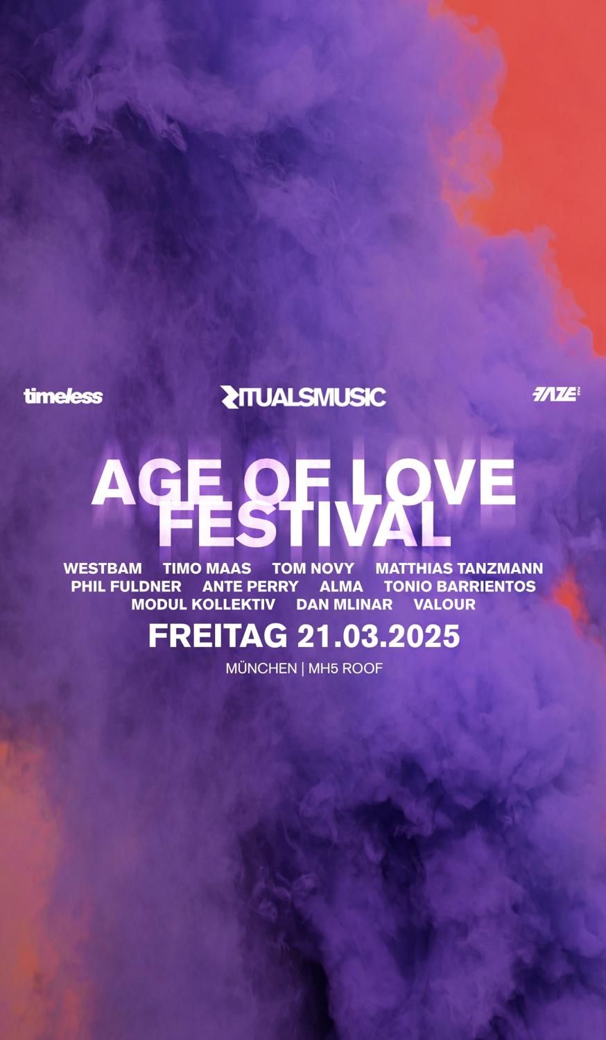 Age Of Love Festival With Westbam, Matthias Tanzmann, Timo Maas And Many More