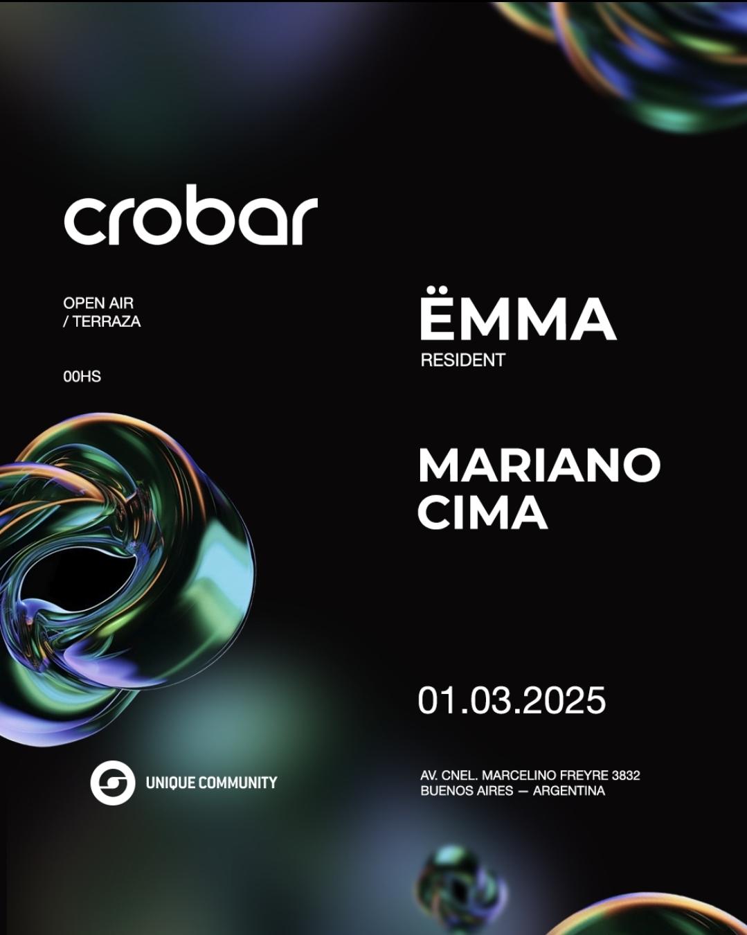 Crobar Open Air / Terraza With Ēmma & Mariano Cima