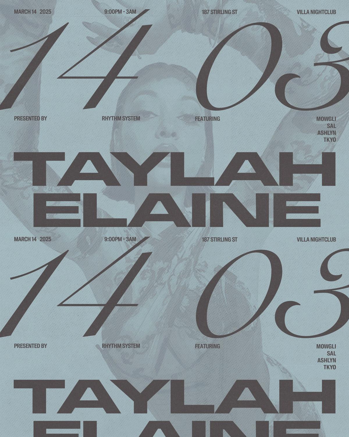 Rhythm System Pres. Taylah Elaine (Uk)