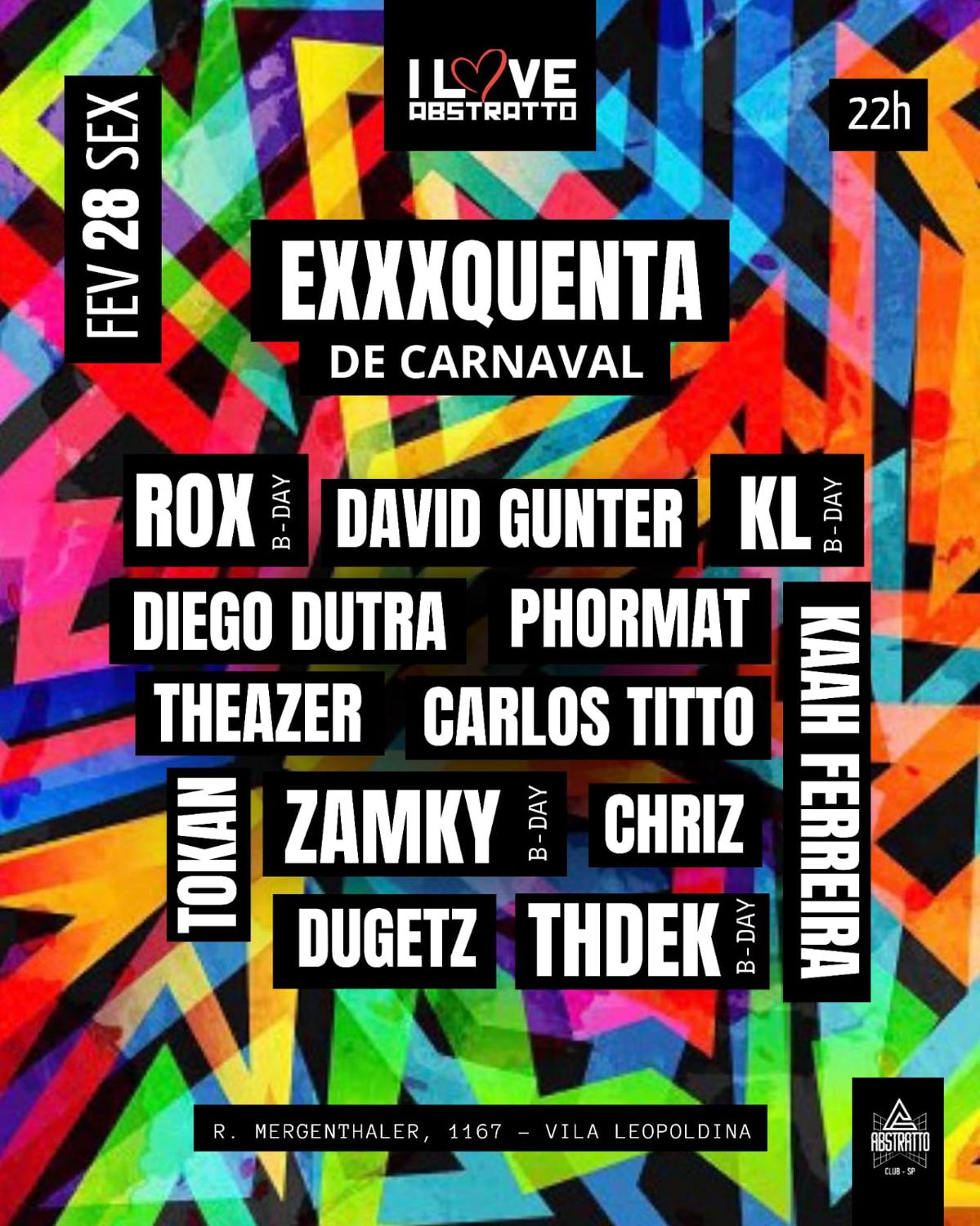 I Love Abstratto Exxxquenta De Carnaval