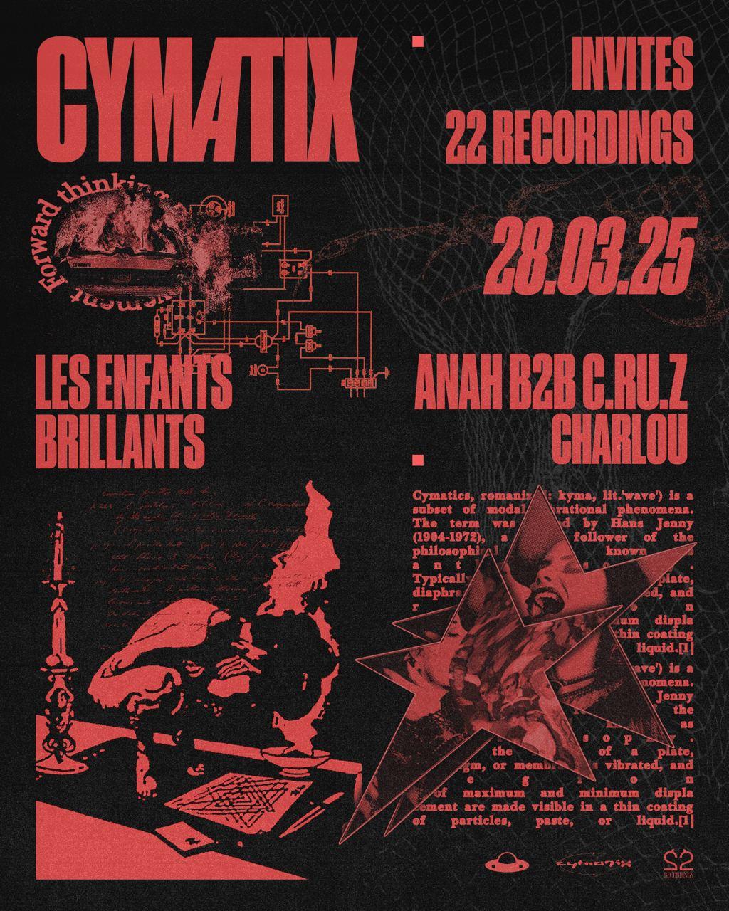 Cymatix X 22Recordings Pres Charlou, Anah B2B Cruz