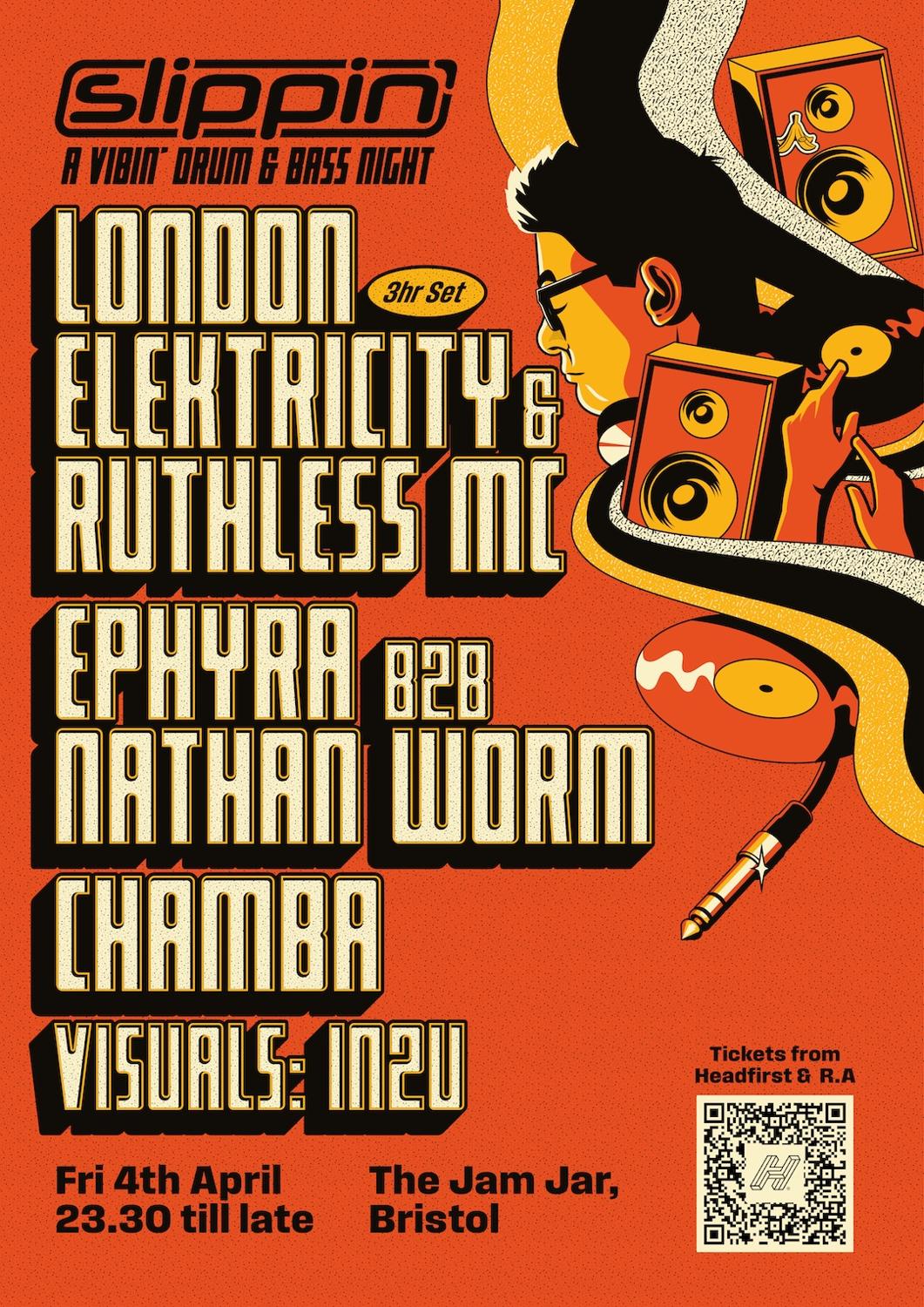 Slippin' - London Elektricity & Ruthless Mc (3Hr Set) + Slippin' Djs + Visuals