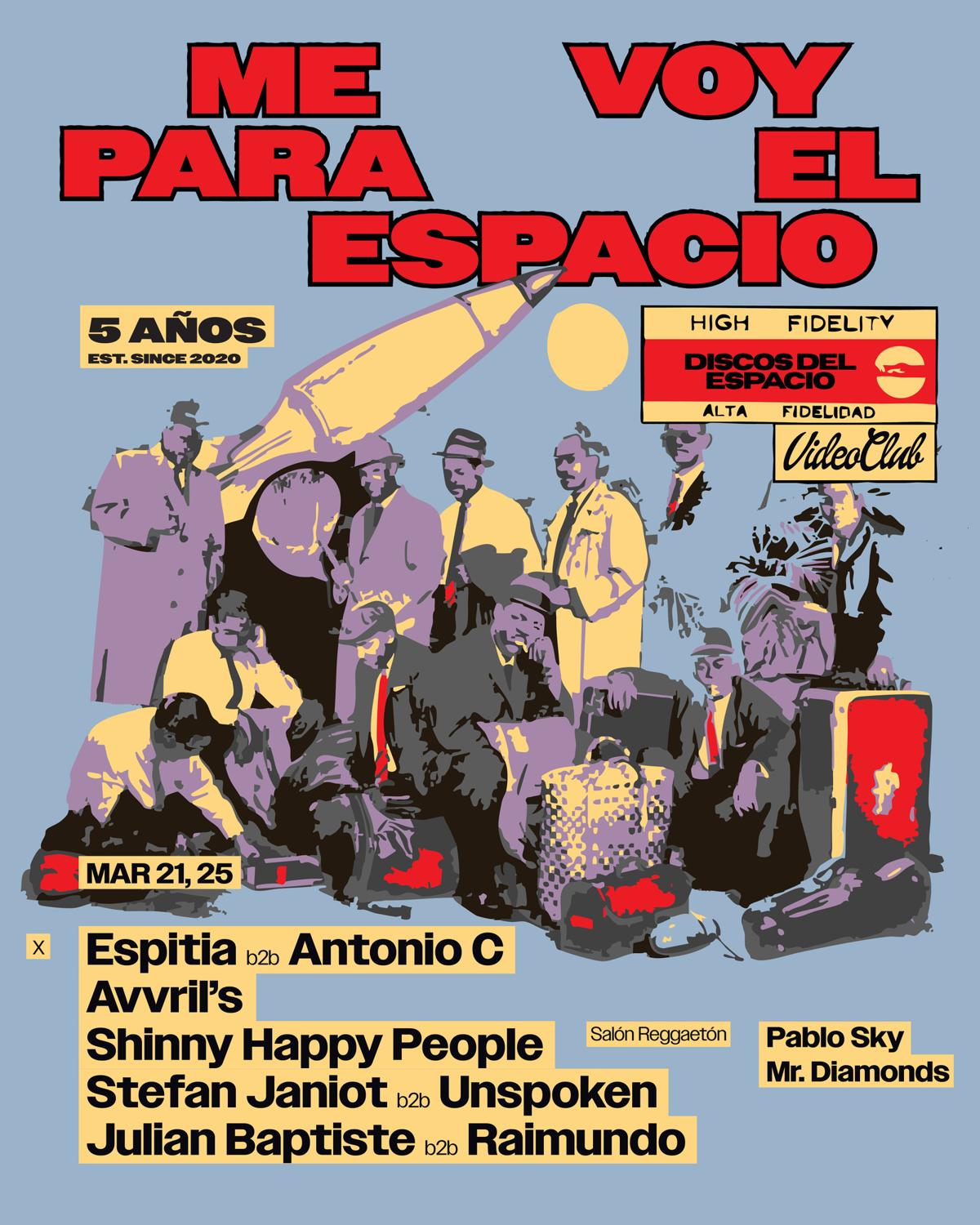 Discos Del Espacio: Espitia B2B Antonio C / Stefan Janiot B2B Unspoken / Shiny Happy People