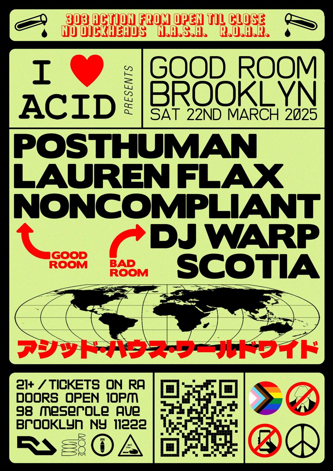 I Love Acid - Posthuman, Lauren Flax, Noncompliant, Dj Warp, Scotia