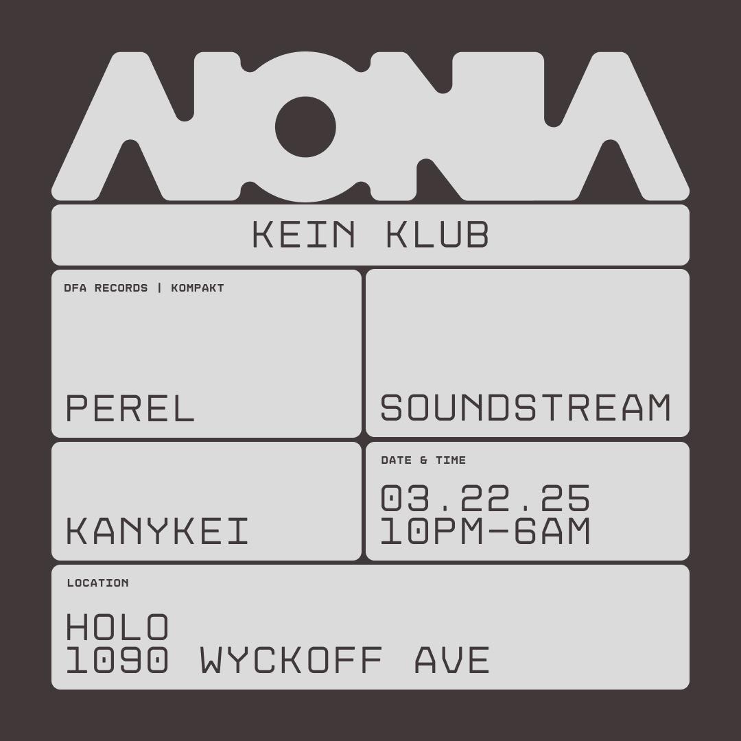 Kein Klub Feat. Perel [Dfa - Kompakt] + More Tba