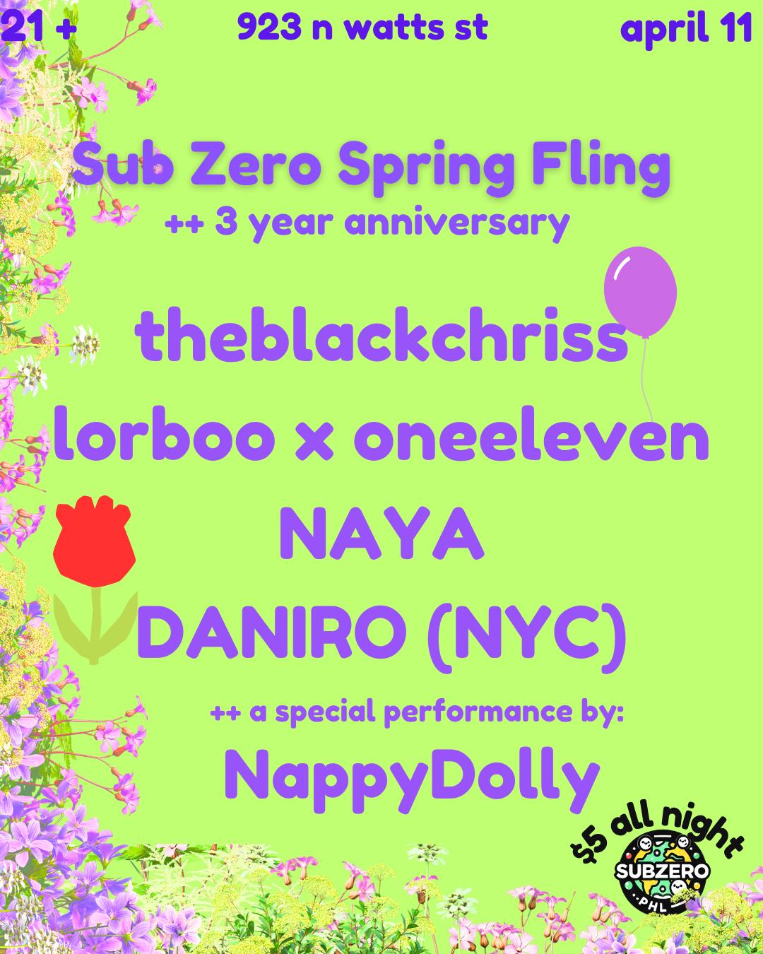 Sub Zero - Spring Fling ++ 3 Year Anniversary