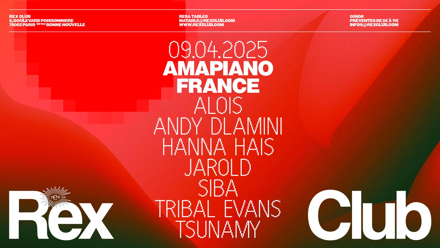 Amapiano France: Alois, Andy Dlamini, Hanna Hais, Jarold, Siba, Tribal Evans, Tsunamy