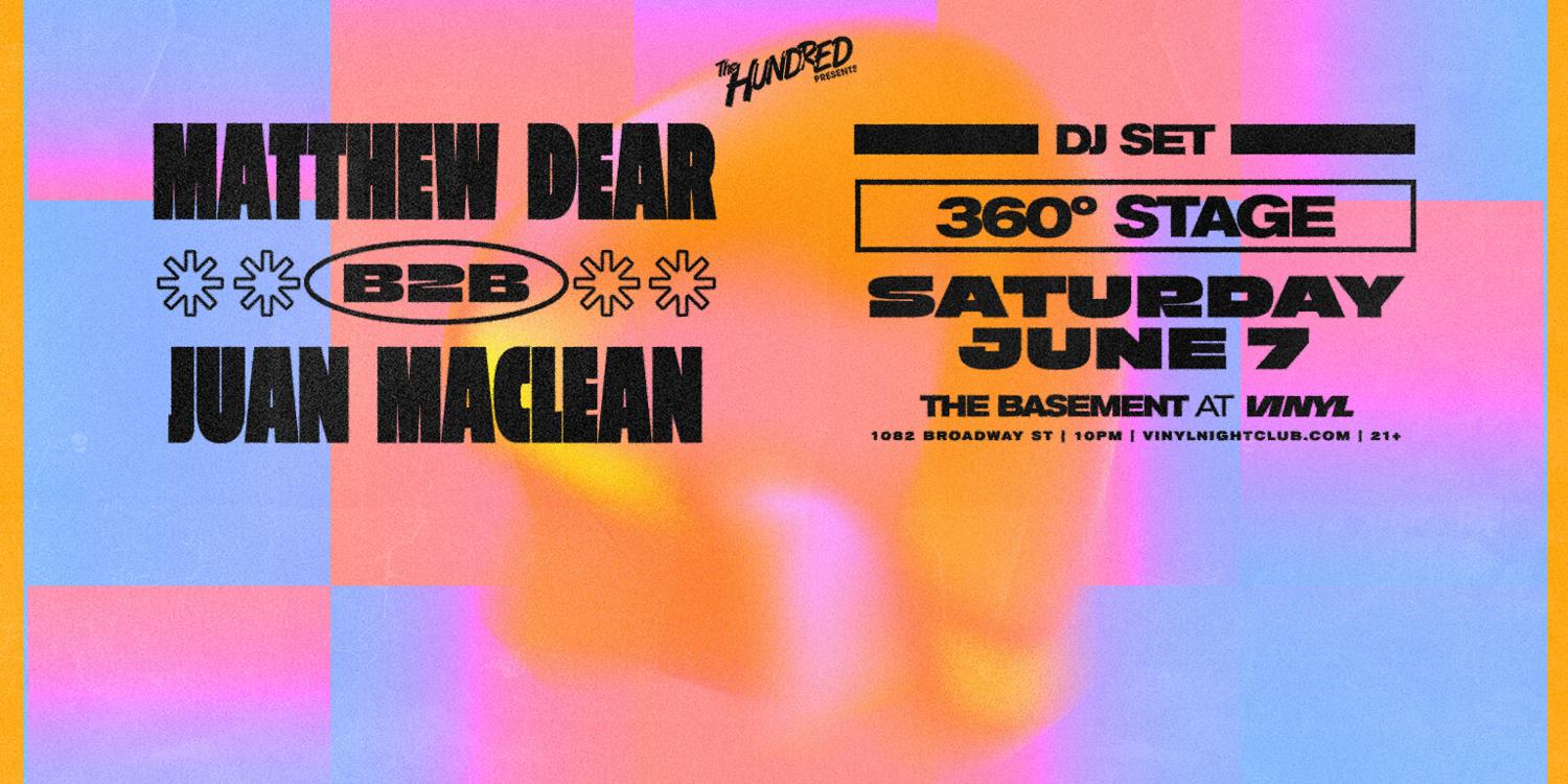 Matthew Dear B2B Juan Maclean