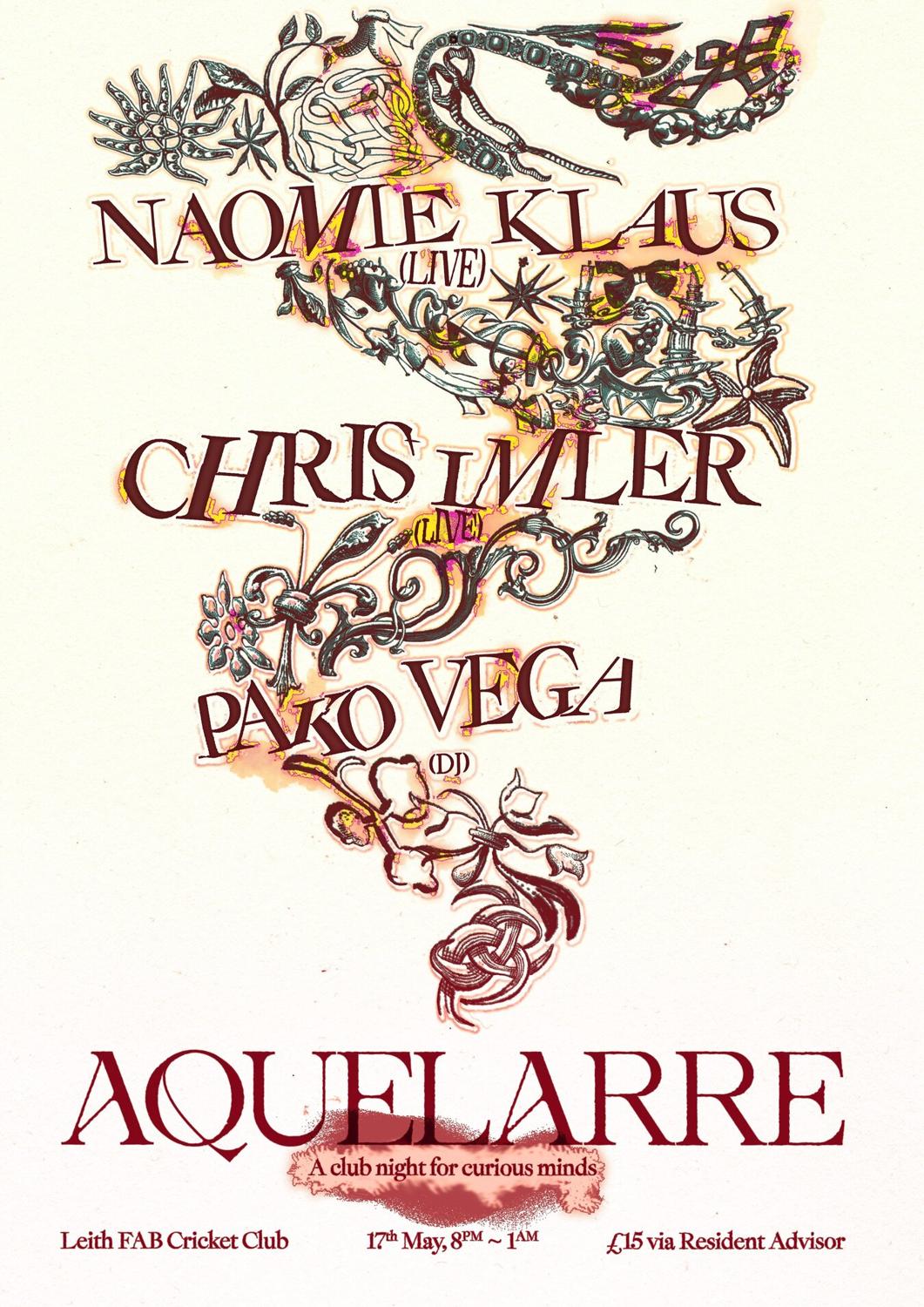 Aquelarre: Naomie Klaus + Chris Imler + Pako Vega