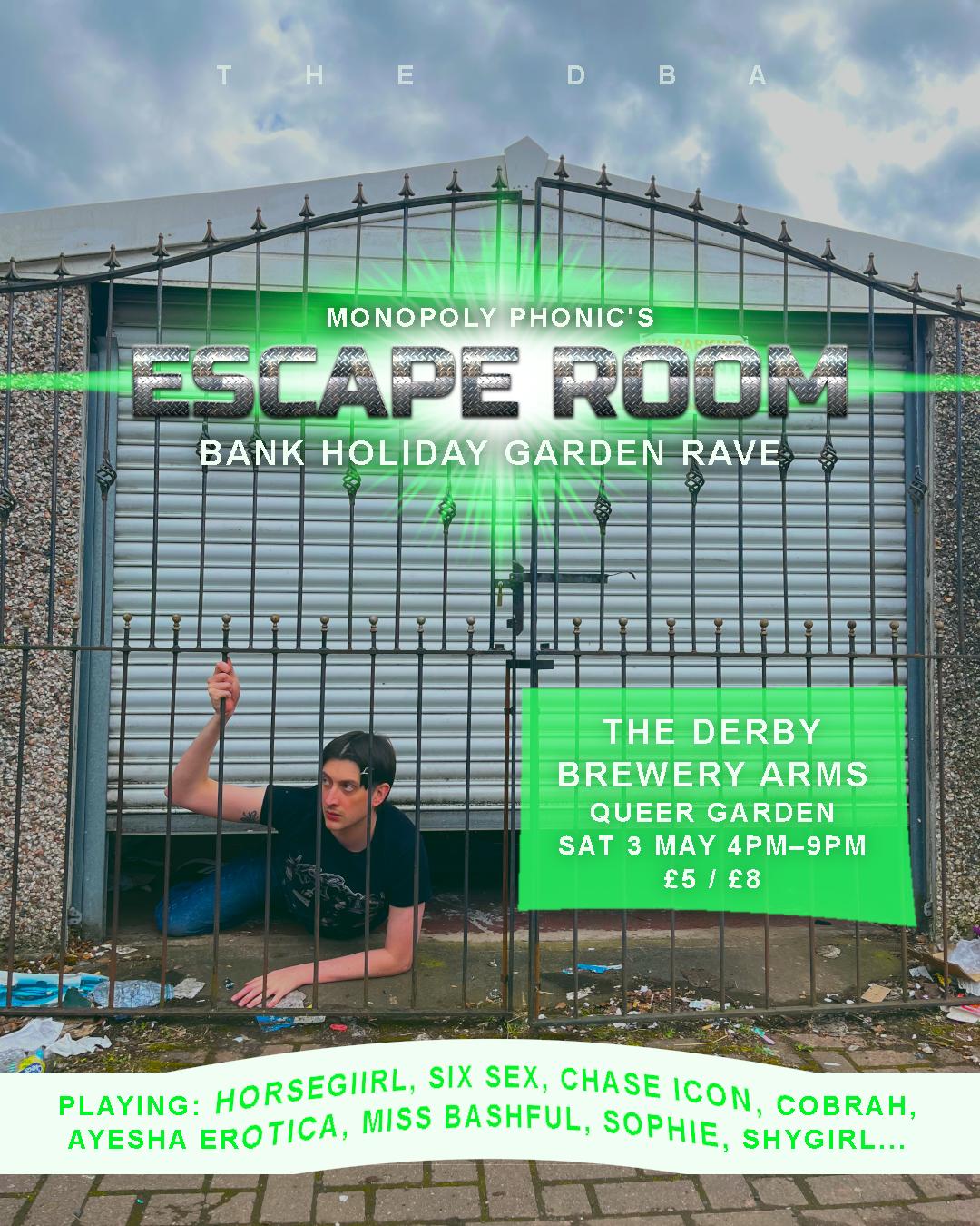 Monopoly Phonic'S Escape Room – Bank Holiday Garden Rave