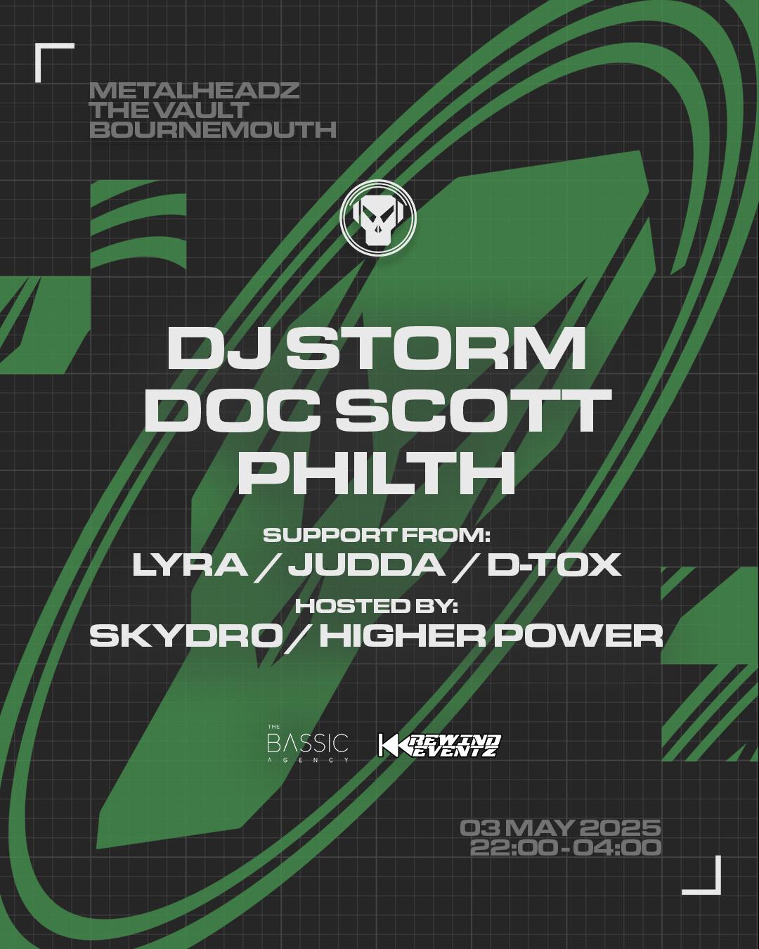 Metalheadz Bournemouth: Dj Storm, Doc Scott, Philth