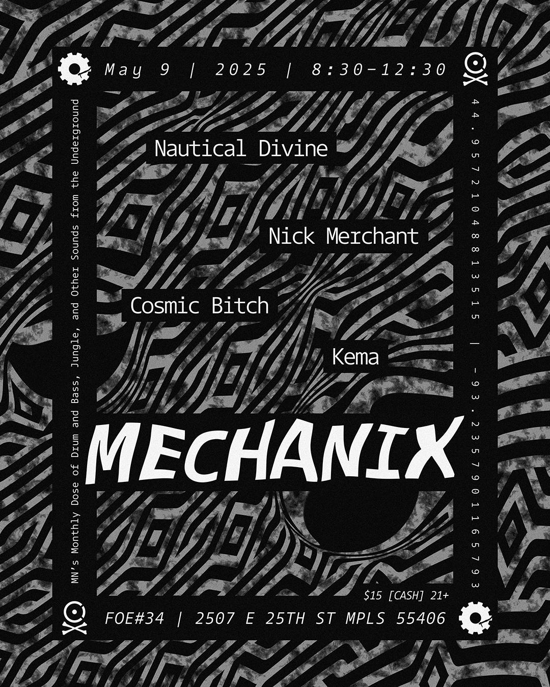 Mechanix: Nautical Divine, Nick Merchant, Cosmic Bitch, Kema