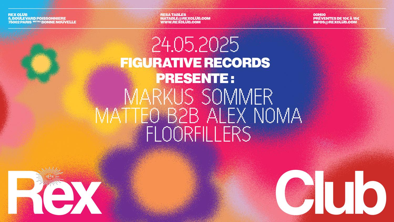 Figuratives Records Presents: Markus Sommer, Matteo B2B Alex Noma, Floorfillers