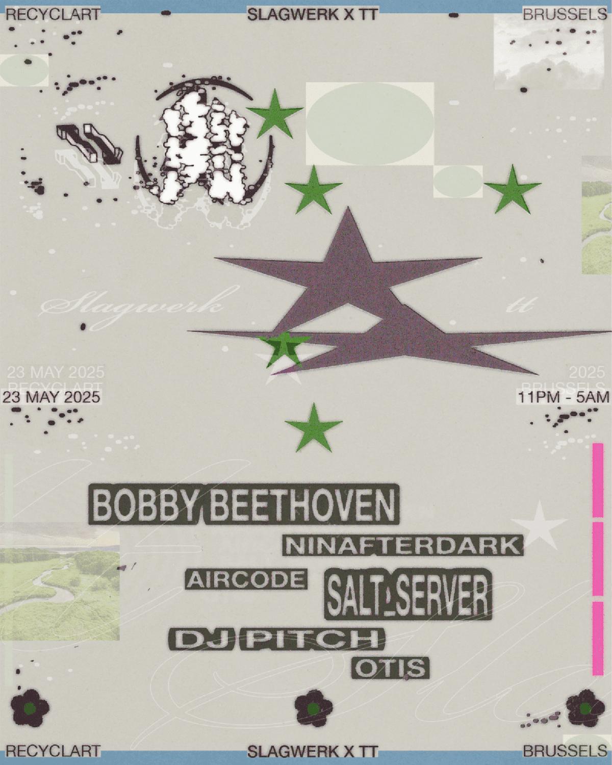 Slagwerk X Tt: Bobby Beethoven, Ninafterdark, Aircode