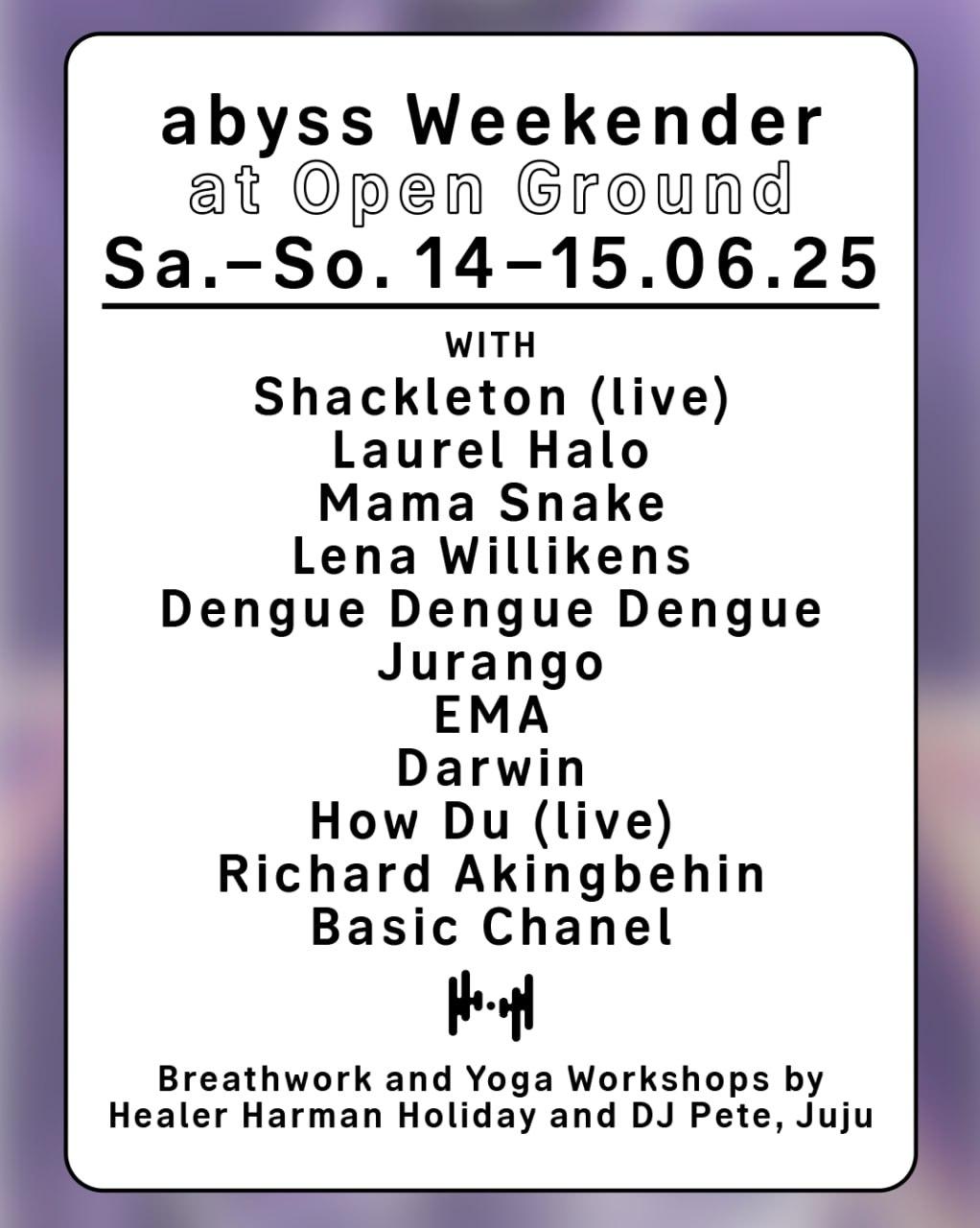 Abyss Weekender At Open Ground
