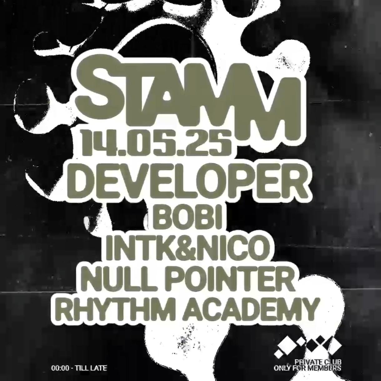 Stamm With Developer, Bobi, Intk & Nico, Null Pointer, Rythm Academy