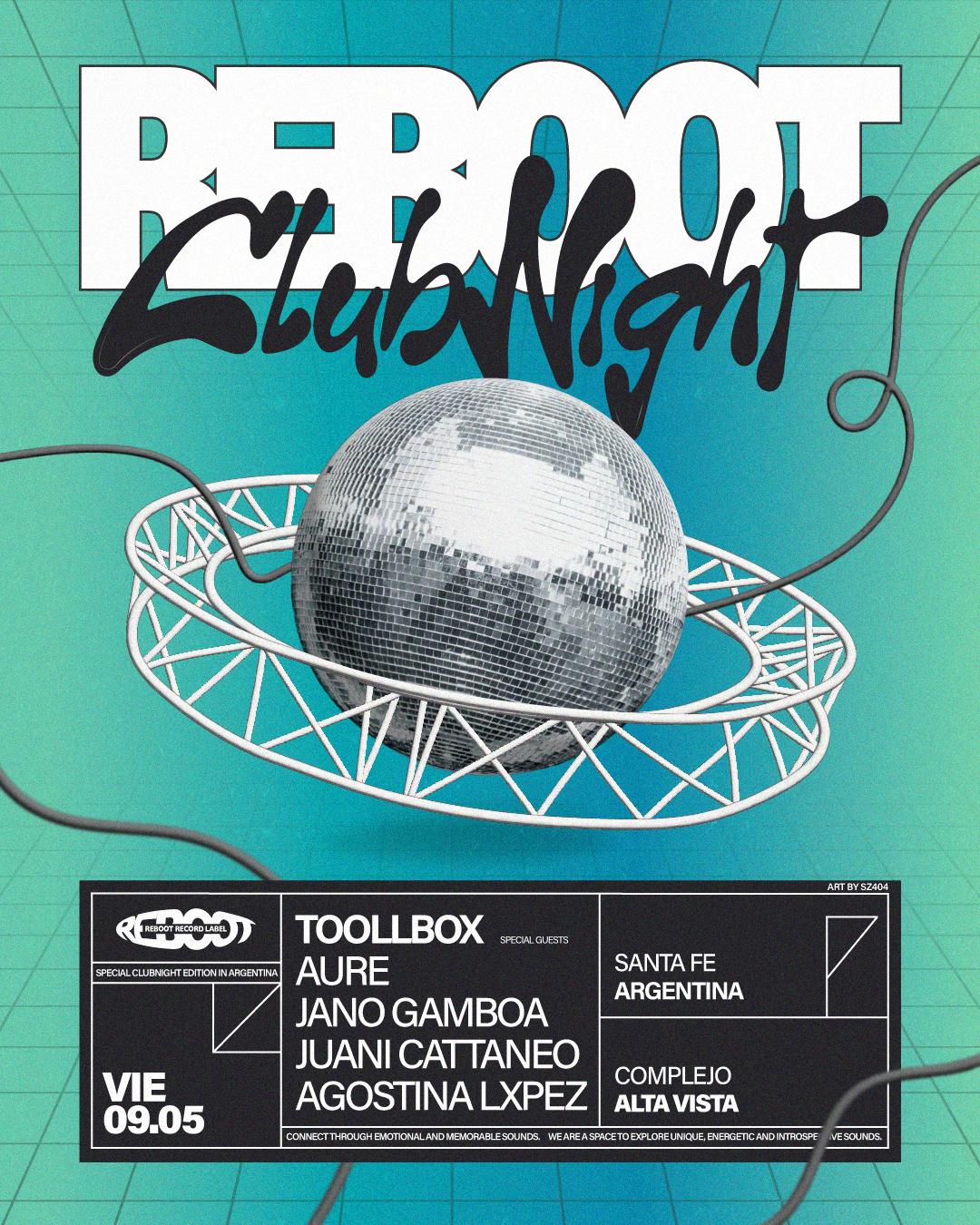 Reboot Clubnight: Toollbox, Aure, Jano Gamboa, Juani Cattaneo Y Agostina Lxpez
