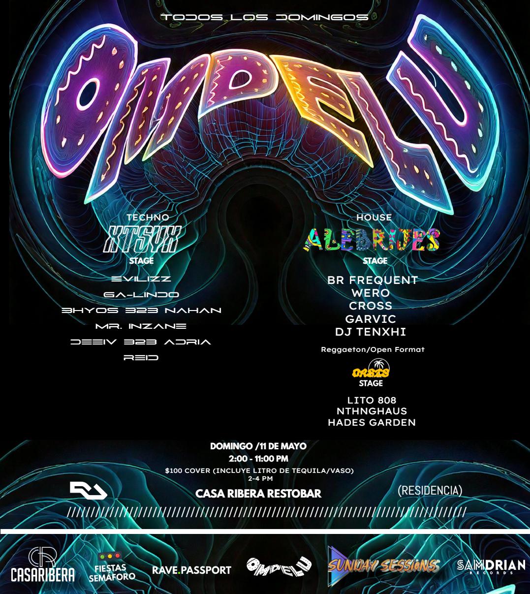 Omdelu / Todos Los Domingos / 11 De Mayo / Casa Ribera / Techno-House