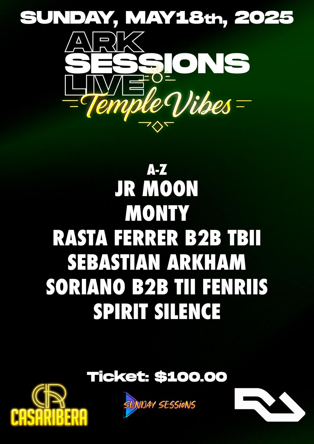 Arksessions Live Present. Temple Vibes