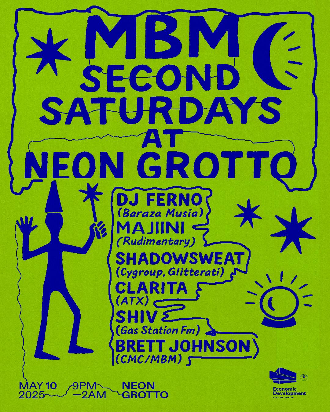 Mbm Second Saturdays: Dj Ferno, Brett Johnson, Majiini, Shadowsweat, Clarita, Shiv