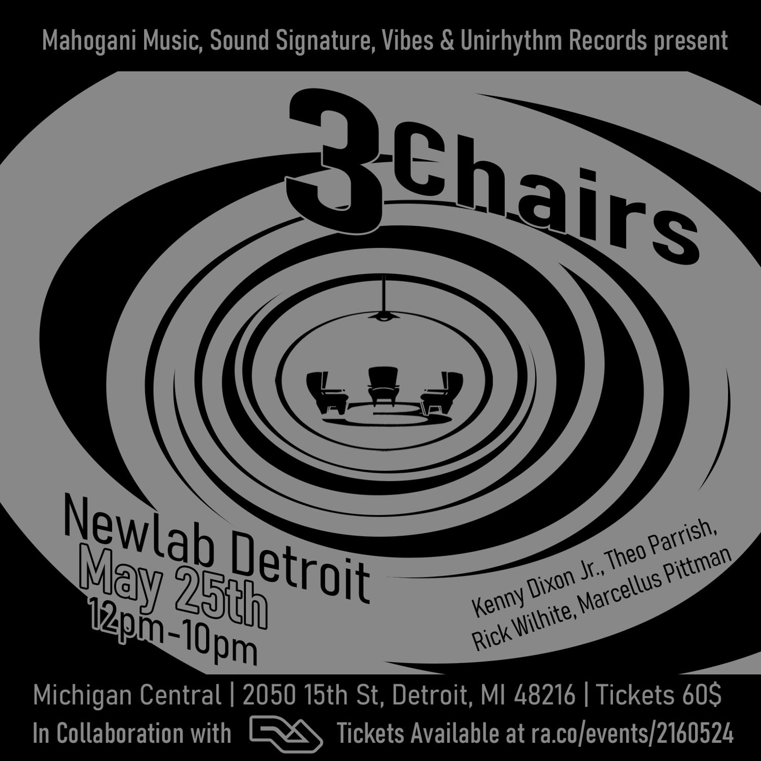 3 Chairs At Newlab Detroit